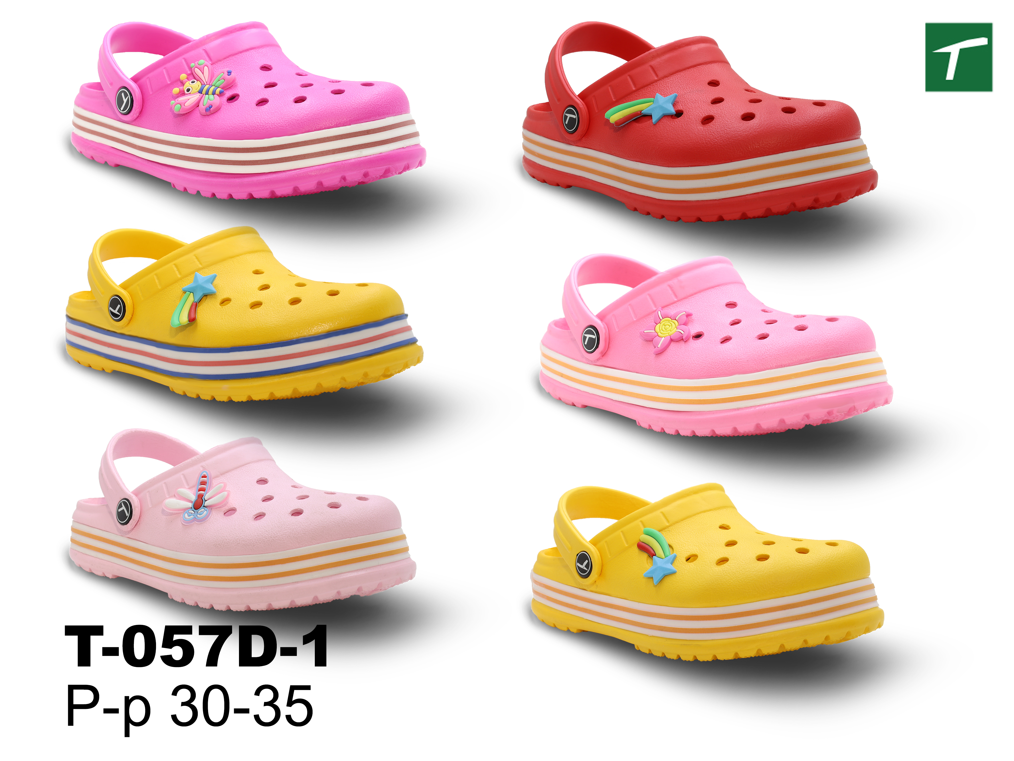 Сабо дошкольные для девочек, модель T-057D-1, раз. ряд 30-35, ТМ Эмальто