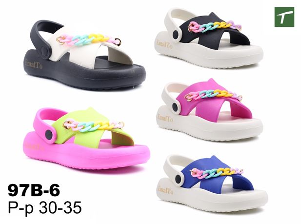 Шлепанцы детские из ПВХ, модель 97B-6, раз. ряд 30-35, ТМ Step Forward