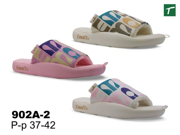 Тапочки женские домашние открытые, модель 902A-2, (37-42)